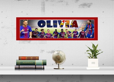 FC Barcelona - Personalized Poster with Your Name, Birthday Banner, Custom Wall Décor, Wall Art, 2 - image3
